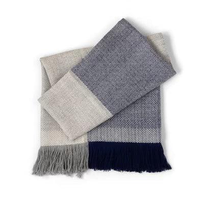 Herringbone Pattern Alpaca Wool Throw-Throw-tbgypsysoul