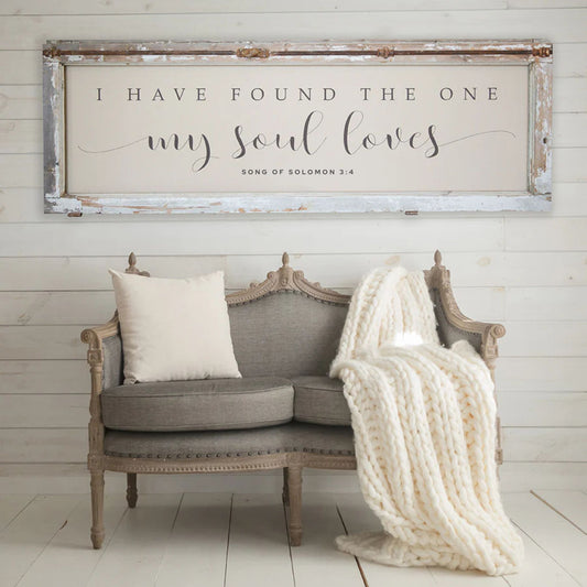 I have found the one whom my soul loves. Song of Solomon 3:4 Wide Holland Window with Hardware