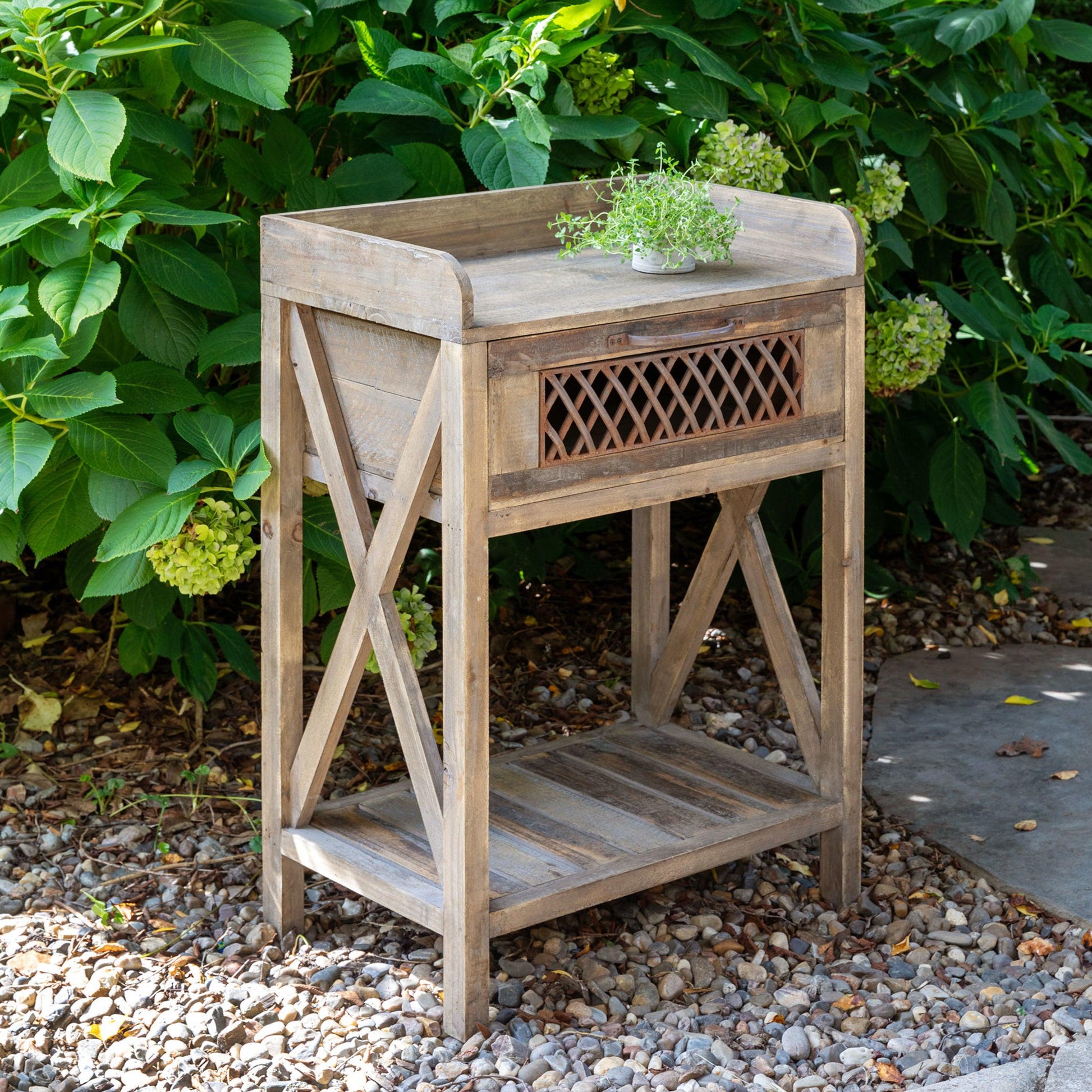 iron-lattice-potting-bench-potting-bench-park-hill-Threadbare Gypsy Soul