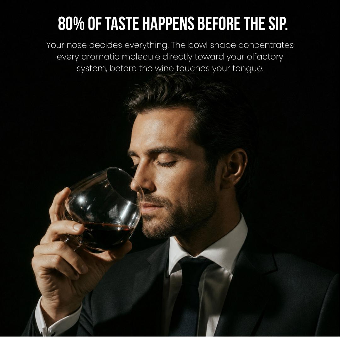 Kami Japanese Rotating Crystal Wine Glass & Wooden Coaster-Wine Glass-tbgypsysoul