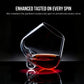 Kami Japanese Rotating Crystal Wine Glass & Wooden Coaster-Wine Glass-tbgypsysoul