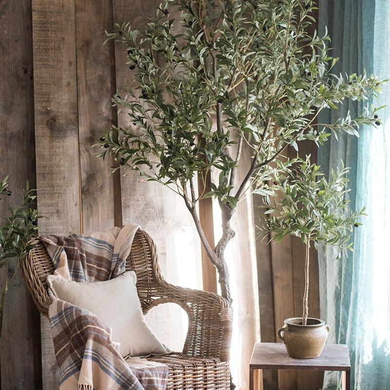 Large 8 ft Faux Olive Tree – Realistic Handmade Artificial Indoor Tree-Faux Tree-tbgypsysoul