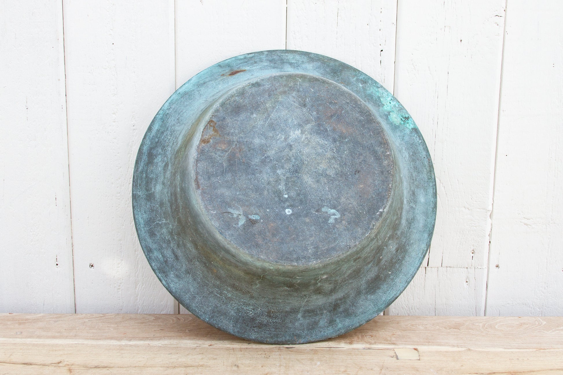 Large Antique Verdigris Copper Pot-tbgypsysoul