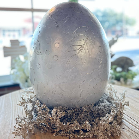 Large Indoor/Outdoor French Country Egg 20.5” x 15.5”-tbgypsysoul