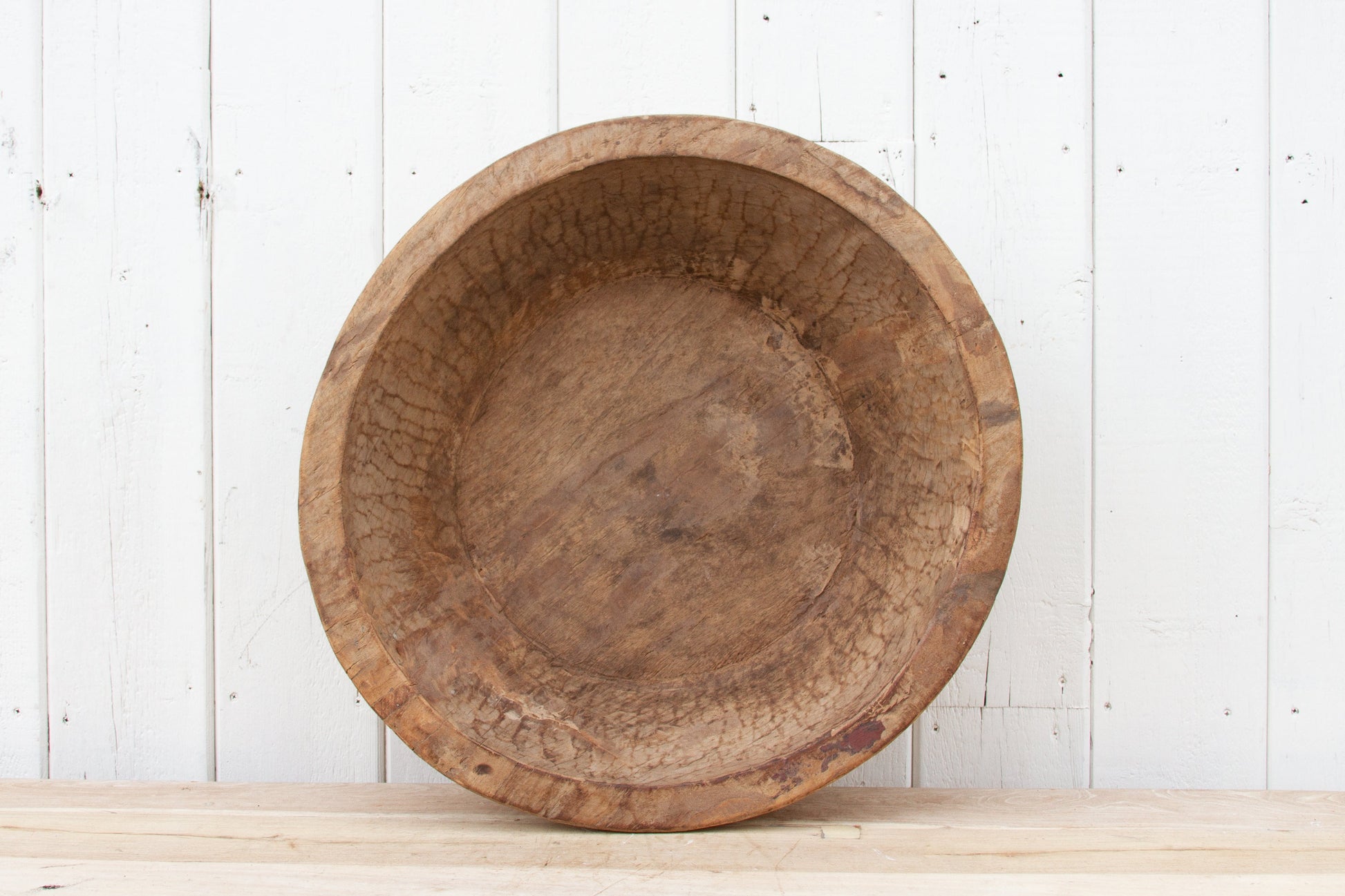 Large Primitive Antique French Bowl (Trade)-Antique Dough Bowl-tbgypsysoul