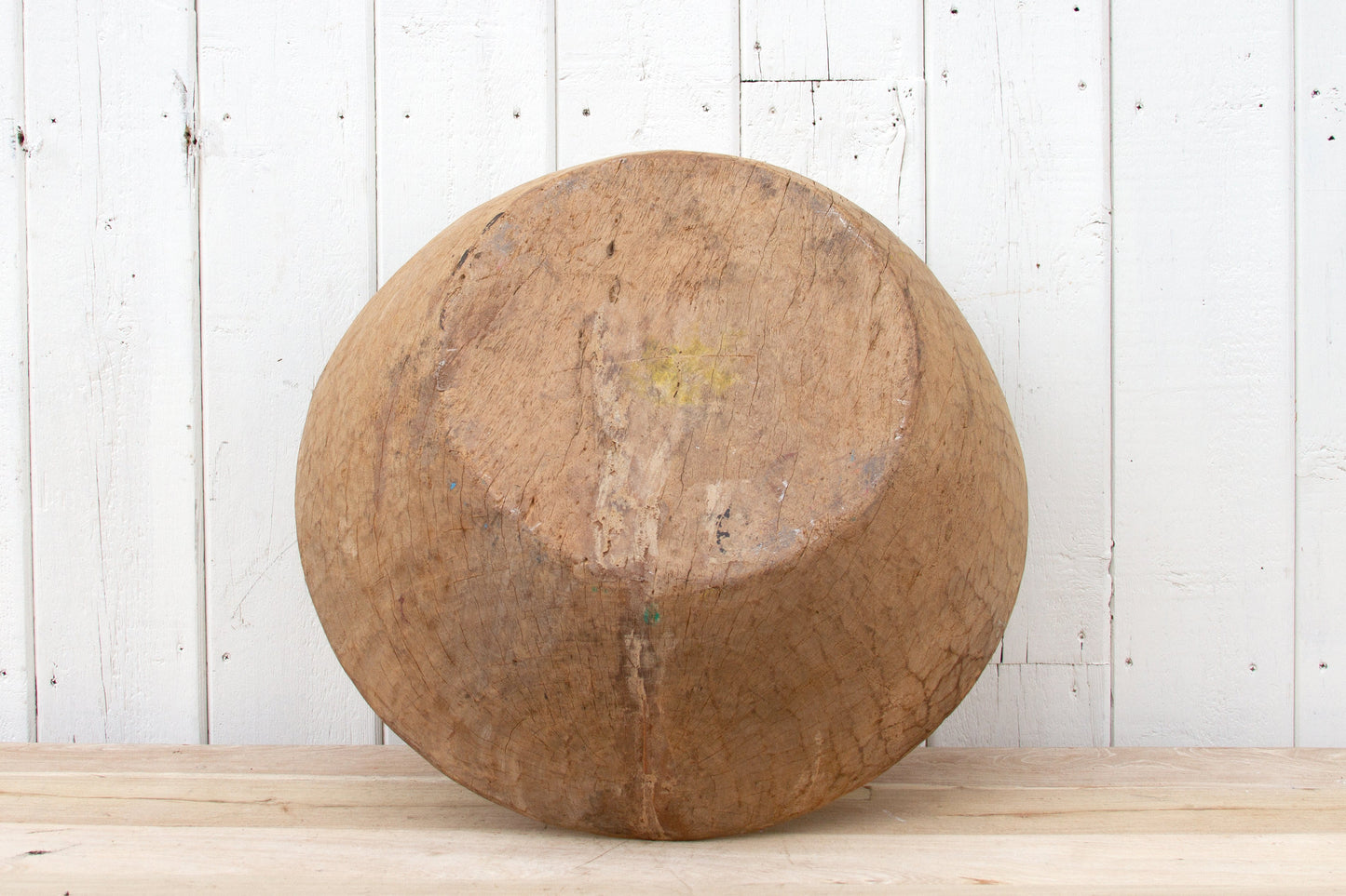 Large Primitive Antique French Bowl (Trade)-Antique Dough Bowl-tbgypsysoul