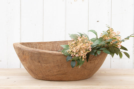 Large Primitive Antique French Bowl-Antique Dough Bowl-tbgypsysoul