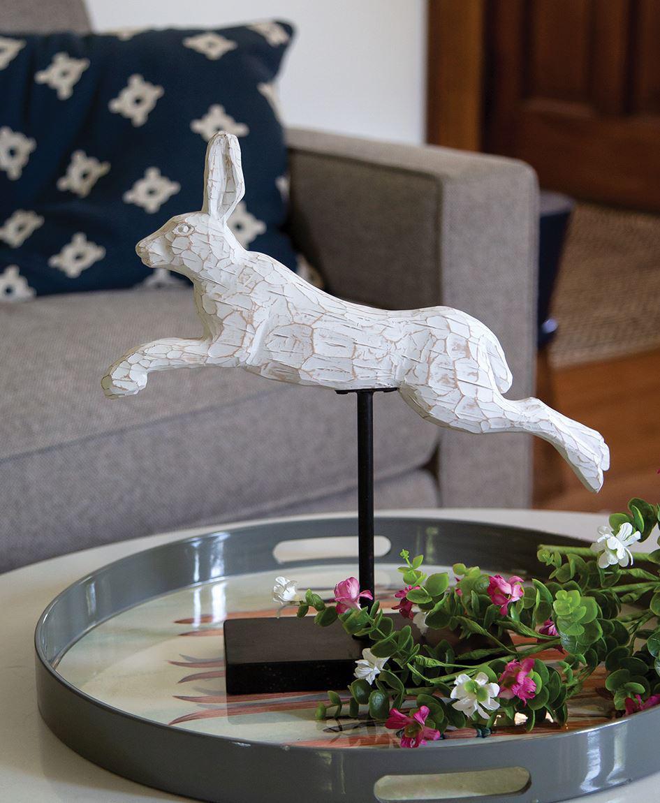 Leaping French Country Hare-Easter Home Decor-tbgypsysoul