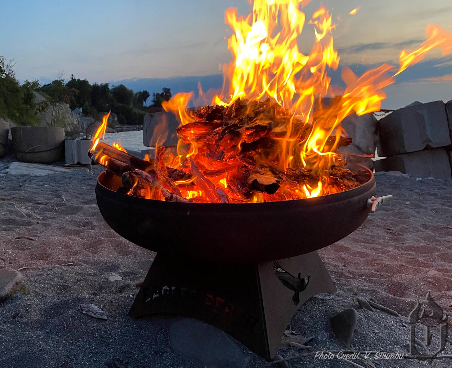 Liberty Fire Pit with Standard Base (Made in USA)-Fire Pits-tbgypsysoul