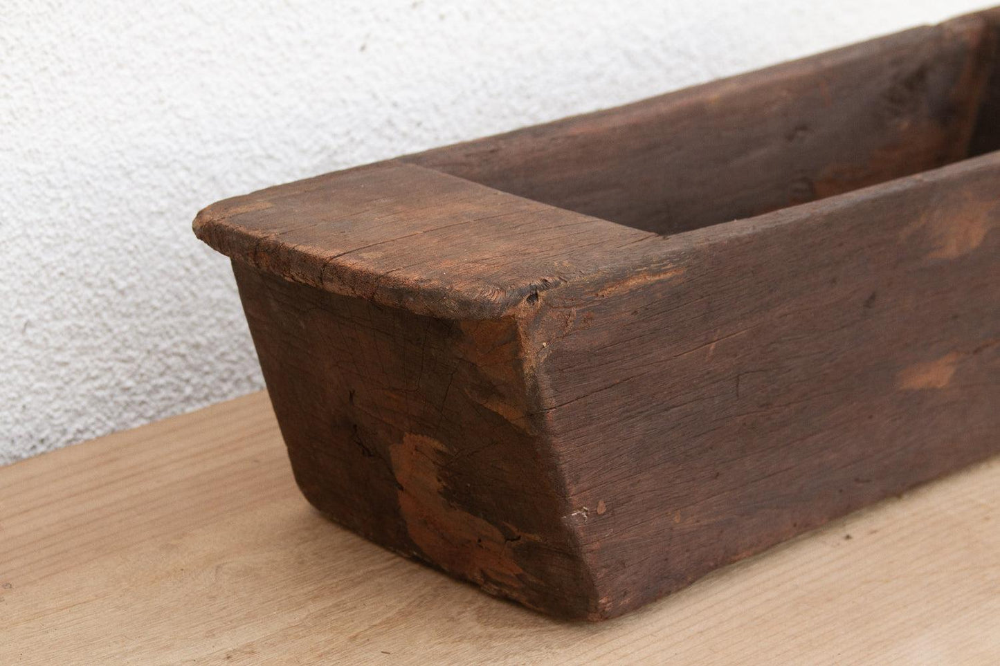 Long Rustic Wood Rectangular Bowl-Trough-tbgypsysoul