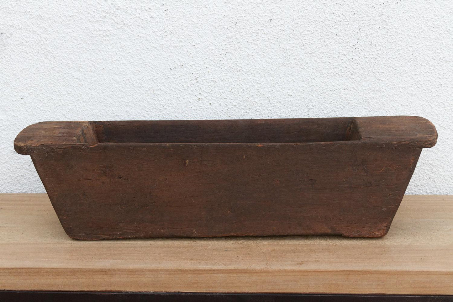 Long Rustic Wood Rectangular Bowl-Trough-tbgypsysoul