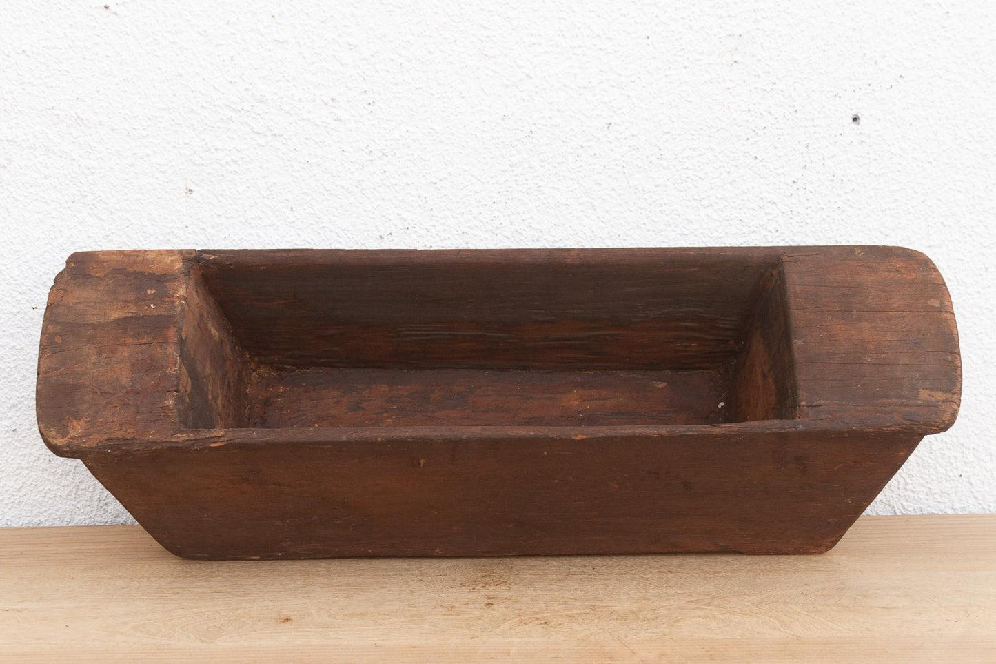 Long Rustic Wood Rectangular Bowl-Trough-tbgypsysoul