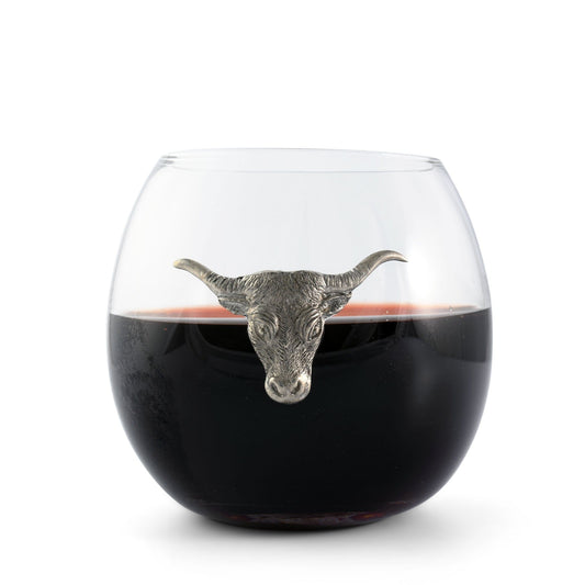 Longhorn Stemless Wine Glass-Western Frontier-tbgypsysoul