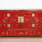 Mid-Century Bridal Red Painted Credenza-tbgypsysoul