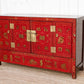 Mid-Century Bridal Red Painted Credenza-tbgypsysoul