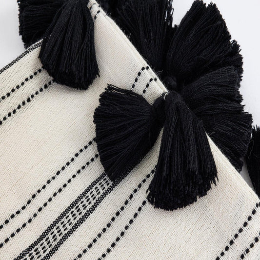 Miska Collection - Handloomed Alpaca - Ink & Ivory Pinstripe-tbgypsysoul