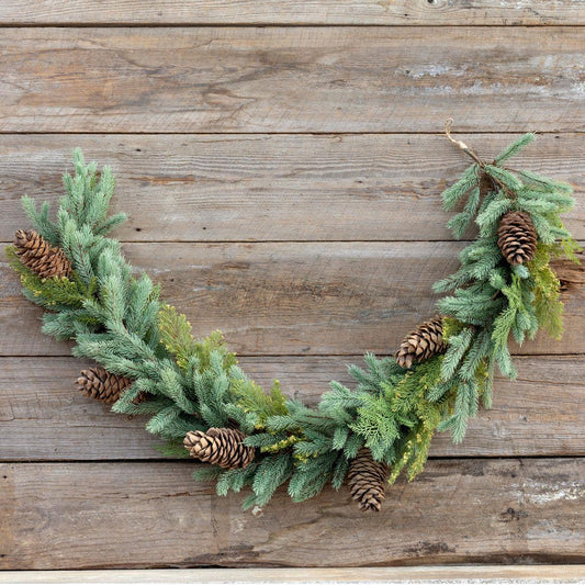 Mixed Evergreen Christmas Garland-Christmas Tree-tbgypsysoul