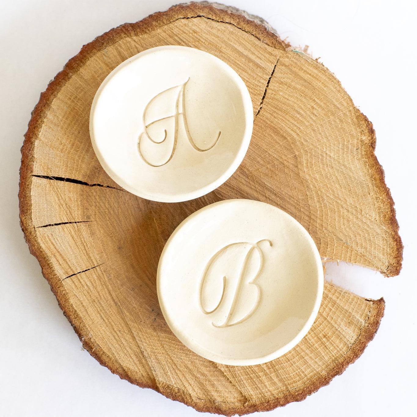 Monogram Ring Dish Without Gold-Ceramic-tbgypsysoul