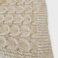 Muru Collection - Pima Cotton & Undyed Baby Alpaca Light Tan Cable Throw-Blanket-tbgypsysoul