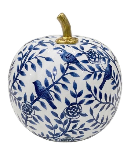 Navy Bird & Vine Pumpkin-Shop-tbgypsysoul