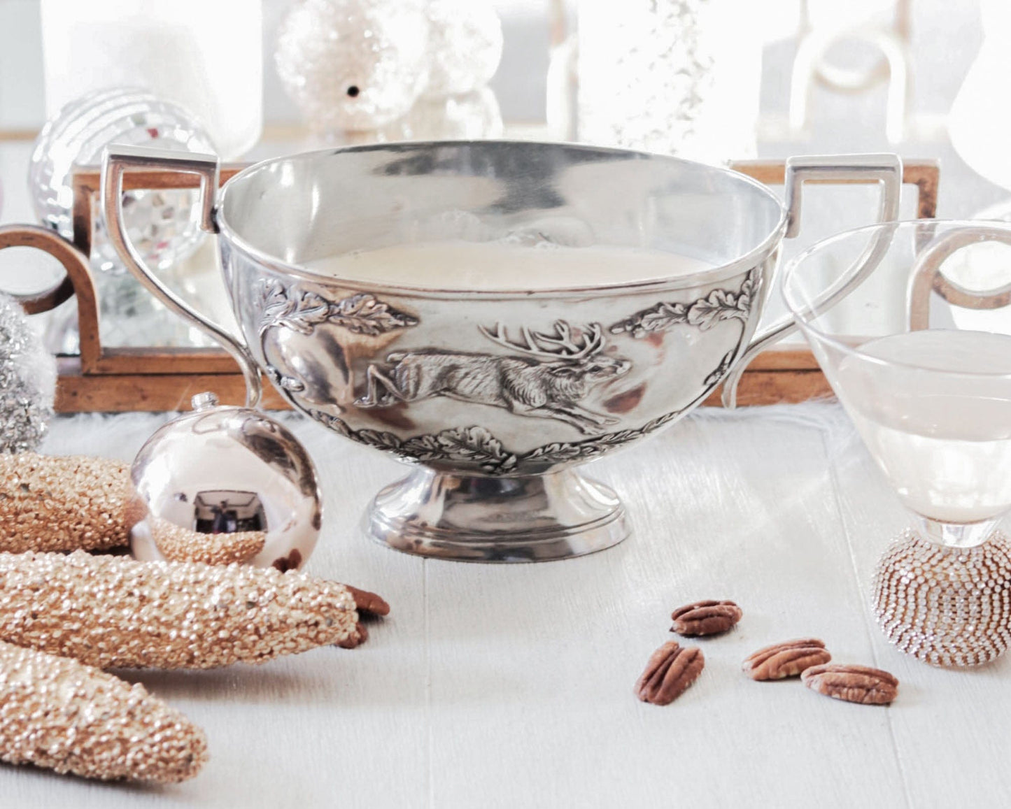 Noble Elk Pewter Gravy Boat-Lodge Style-tbgypsysoul