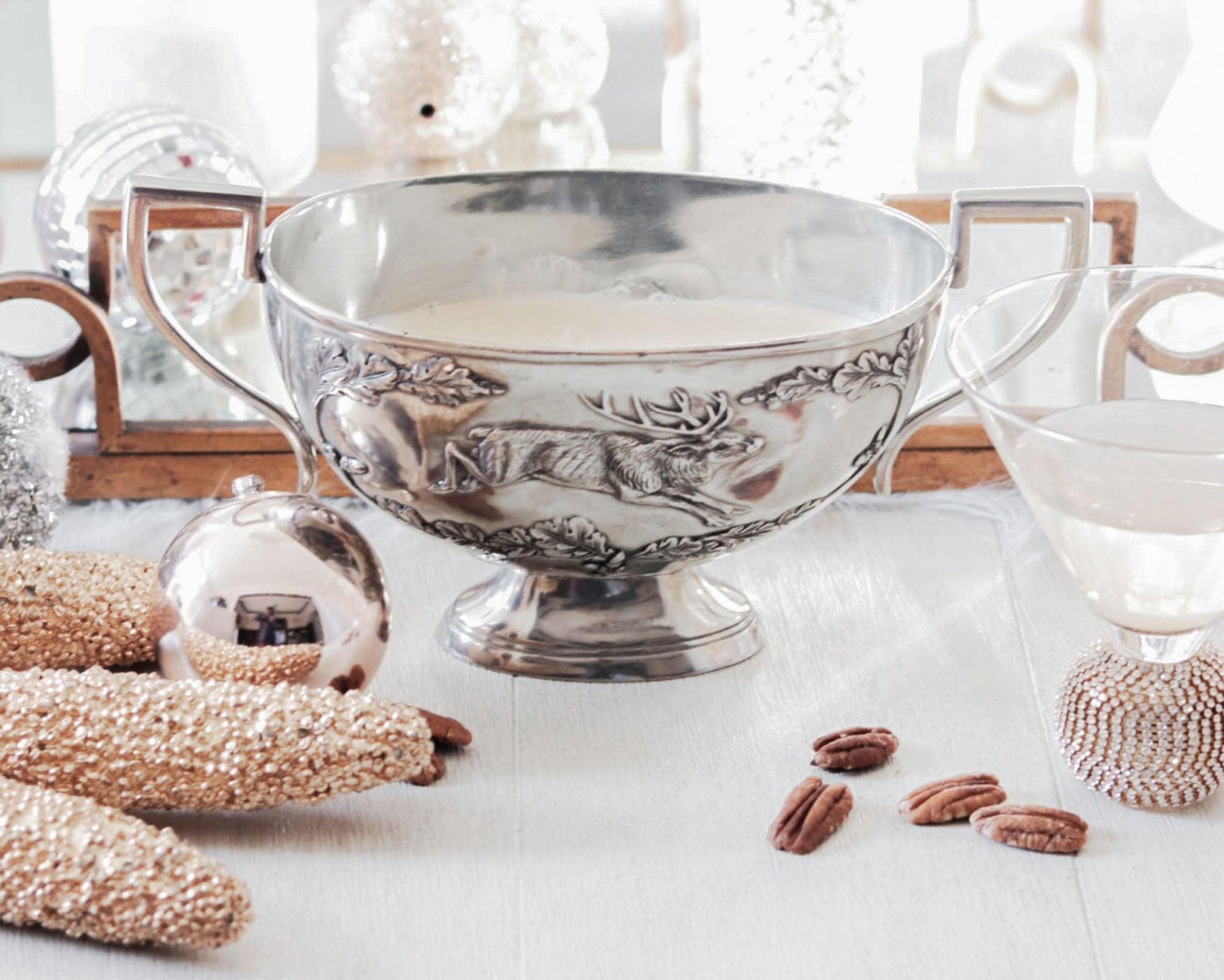 Noble Elk Pewter Gravy Boat-Lodge Style-tbgypsysoul