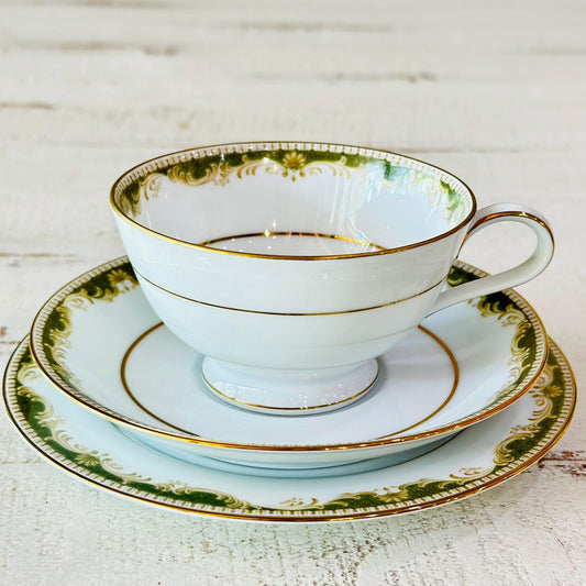 Noritake Warrington Teacup, Saucer, and Pastry Plate-Teacup and Saucers-tbgypsysoul