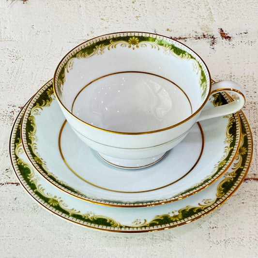 Noritake Warrington Teacup, Saucer, and Pastry Plate-Teacup and Saucers-tbgypsysoul