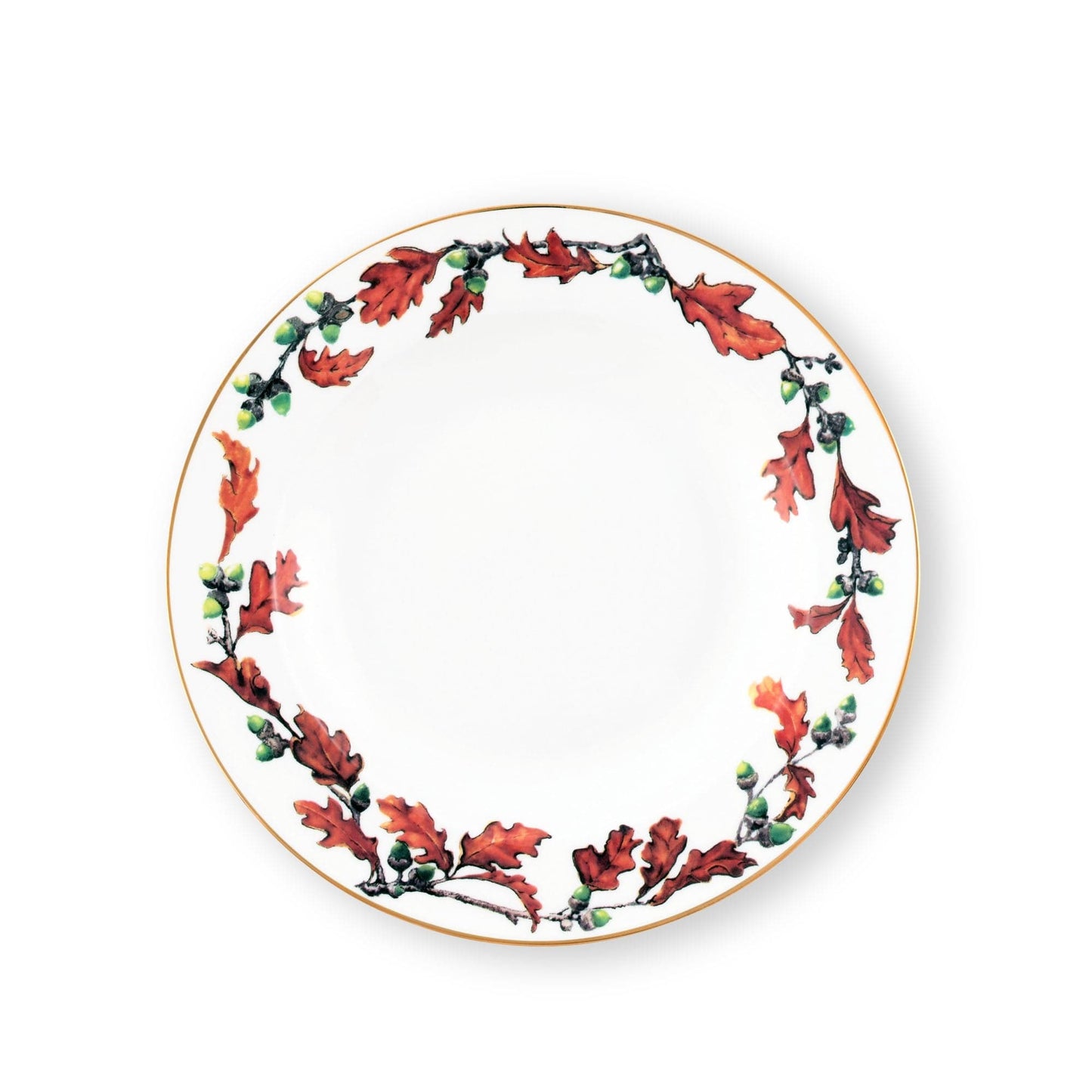 Norwood Acorn Pattern Bone China Soup Plate-Harvest-tbgypsysoul