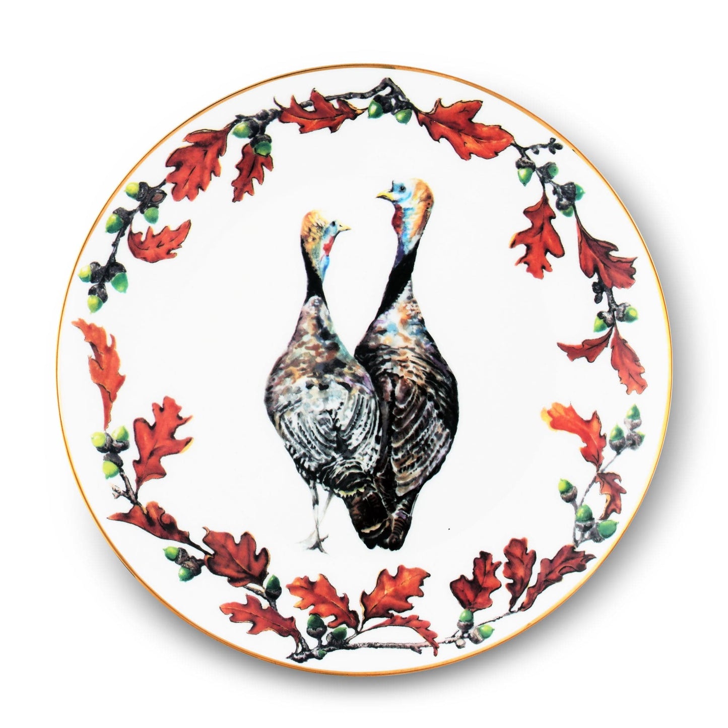 Norwood Narragansett Turkey Bone China Round Dinner Plate-Harvest-tbgypsysoul