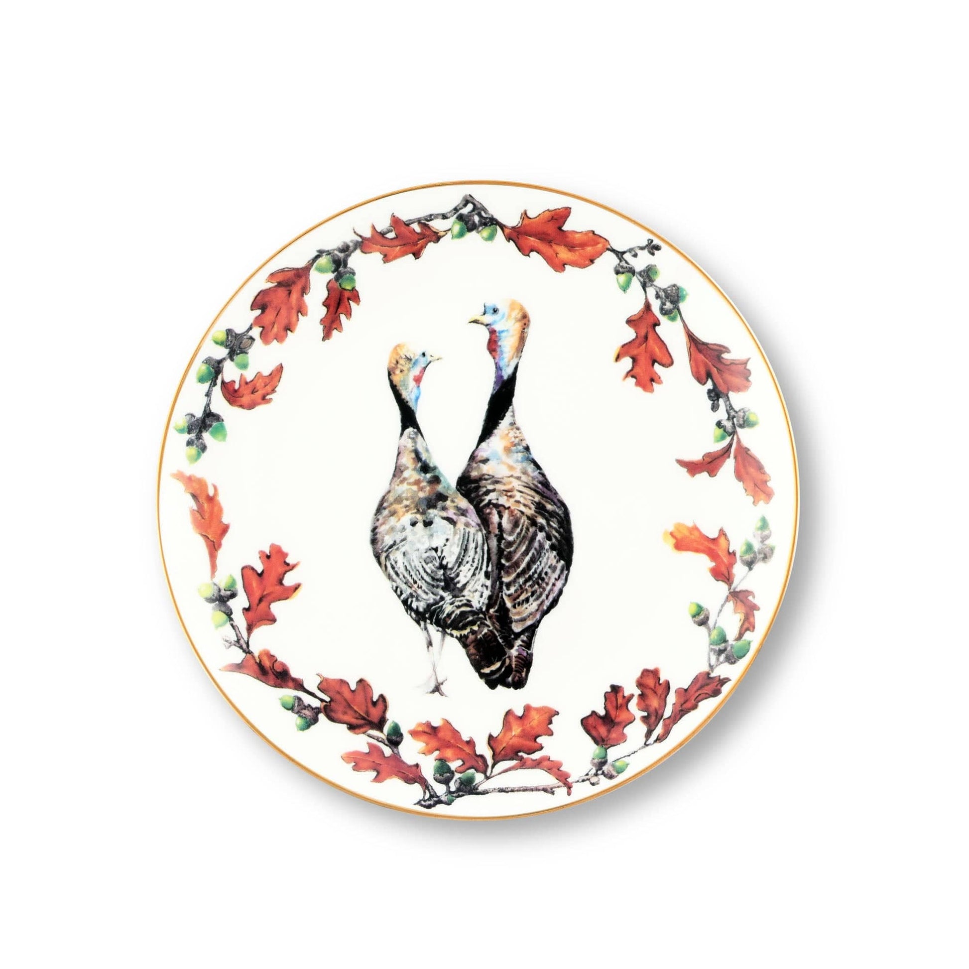Norwood Narragansett Turkey Bone China Round Salad Plate-Harvest-tbgypsysoul