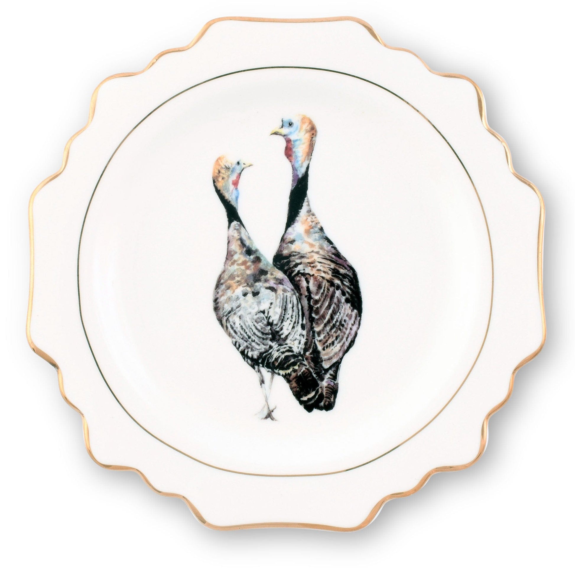 Norwood Narragansett Turkey Bone China Scallop Dinner Plate-Harvest-tbgypsysoul