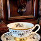 Nouveau Witch Insult Teacup and Saucer by Miss Havisham-tea cup-tbgypsysoul