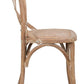 Oak Cross Back, Woven Cane Seat Dining Chair, Set of 2 - White Glove Included