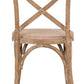 Oak Cross Back, Woven Cane Seat Dining Chair, Set of 2 - White Glove Included
