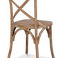 Oak Cross Back, Woven Cane Seat Dining Chair, Set of 2 - White Glove Included