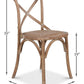 Oak Cross Back, Woven Cane Seat Dining Chair, Set of 2 - White Glove Included