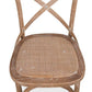 Oak Cross Back, Woven Cane Seat Dining Chair, Set of 2 - White Glove Included