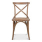 Oak Cross Back, Woven Cane Seat Dining Chair, Set of 2 - White Glove Included
