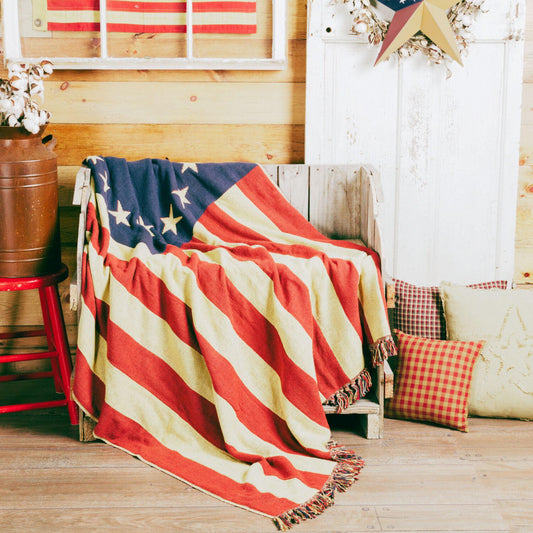 Old Glory Woven Throw-Throw-tbgypsysoul