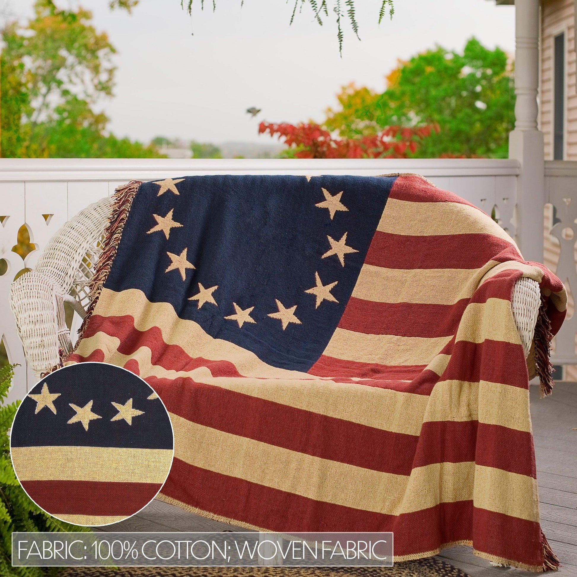 Old Glory Woven Throw-Throw-tbgypsysoul