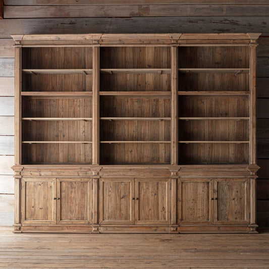 Old Pine Three Section Library-Cabinet-tbgypsysoul