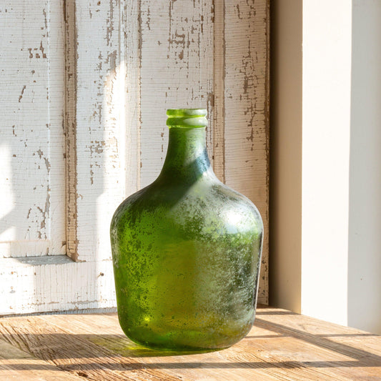 Old World Cellar Wine Bottle - Green Medium-Home Decor-tbgypsysoul