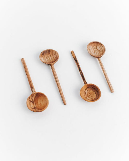 Olive Wood Coffee Spoon Set-Tableware-tbgypsysoul