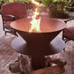 Outdoor Iron Pedestal Fire Bowl and Log Holder-Shop-tbgypsysoul