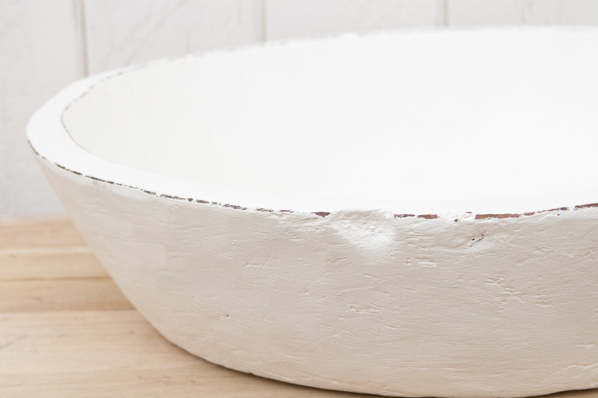 Oversized French White Dough Bowl-tbgypsysoul