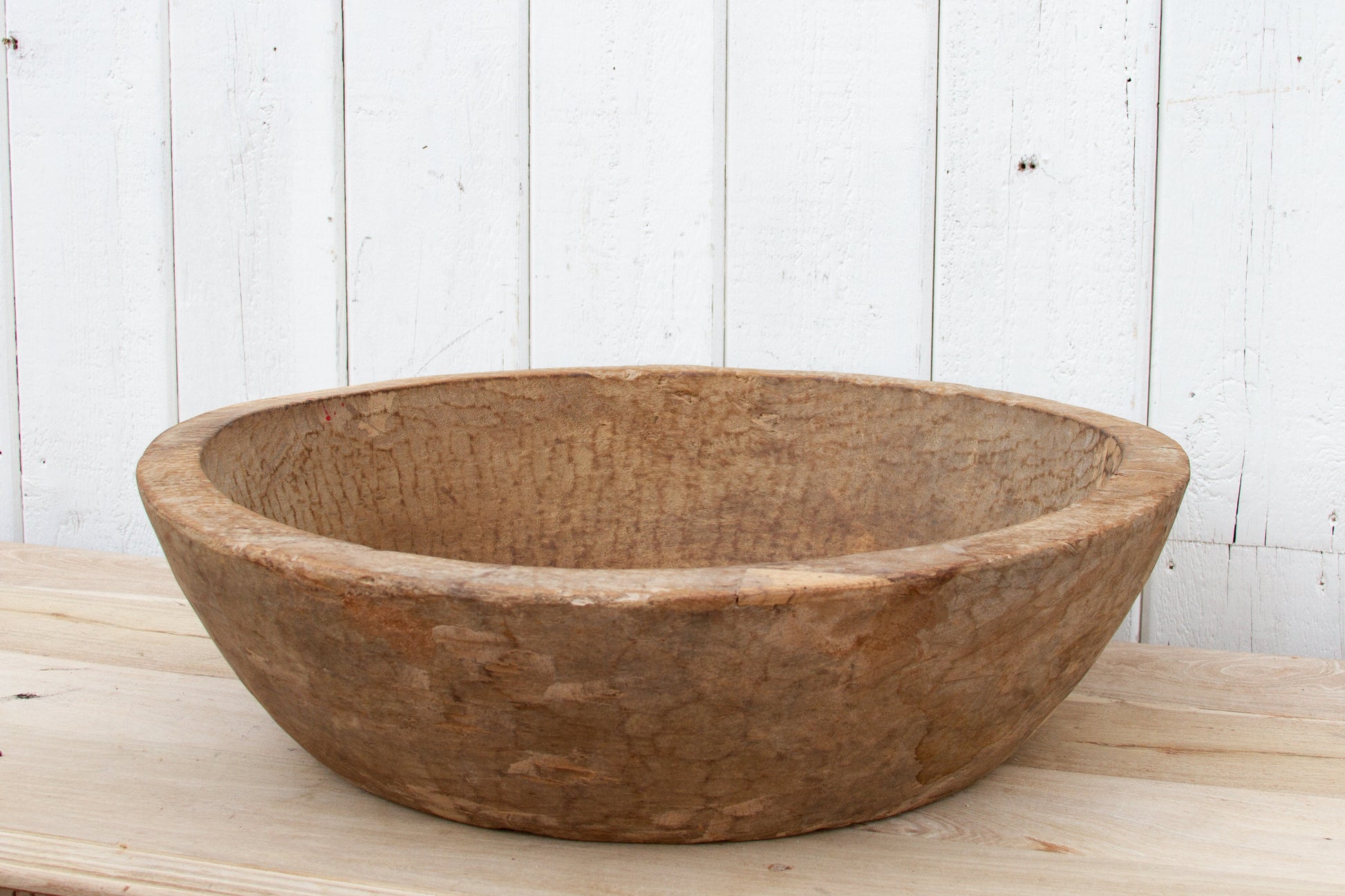 Oversized Oxidized Wood Antique Bowl-tbgypsysoul