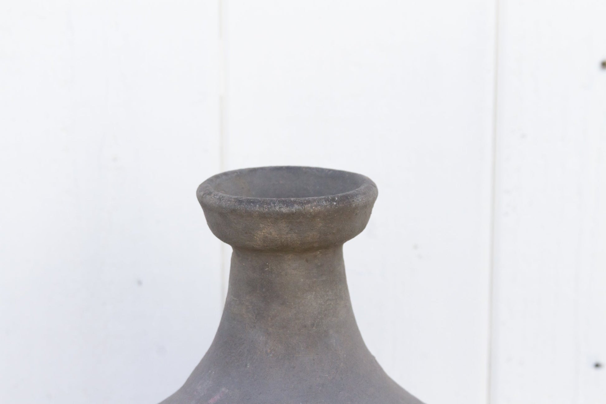 Oxidized Gray Terracotta Amphora Vase-tbgypsysoul