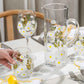 Painted Daisy Wine Glasses-Wine Glasses > Stemmed > Painted-tbgypsysoul