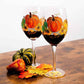 Painted Pumpkin Wine Glasses-Wine Glasses > Stemmed > Painted-tbgypsysoul